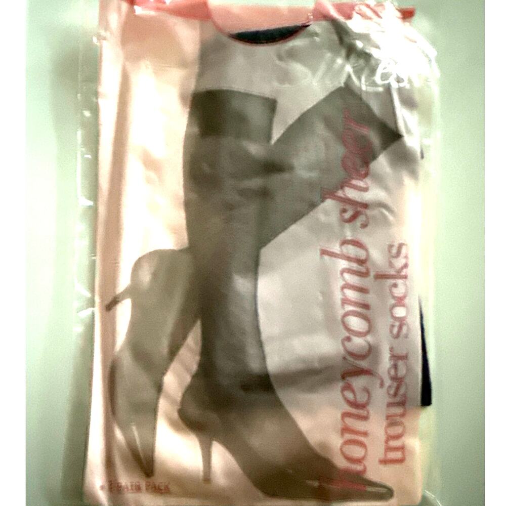 Silkies Honeycomb Sheer Trouser Socks (2-Pair Pack) | Dark Navy | Sz Regular